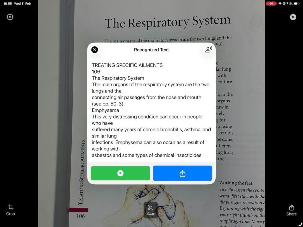 Sensory Reader screenshot on iPad